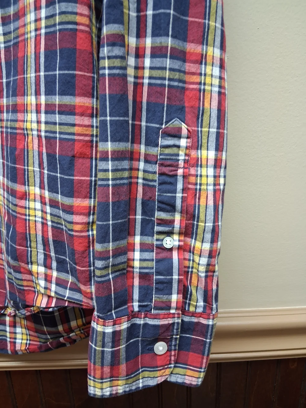 J.Crew Classic Flex Washed Button-Down Sport Shirt Multi Color Plaid Pattern L